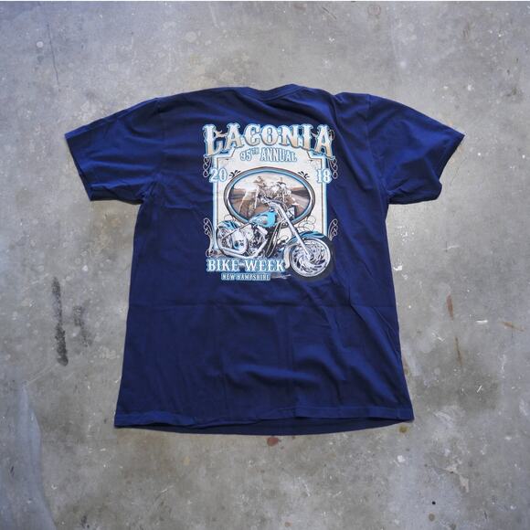 2018 Laconia Bike Week 95th Anniversary Graphic Tee - Picture 1 of 7